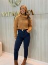 calça térmica feminina cáqui super conforto com cinto