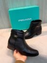 bota pegada feminina preta cano curto conforto premium