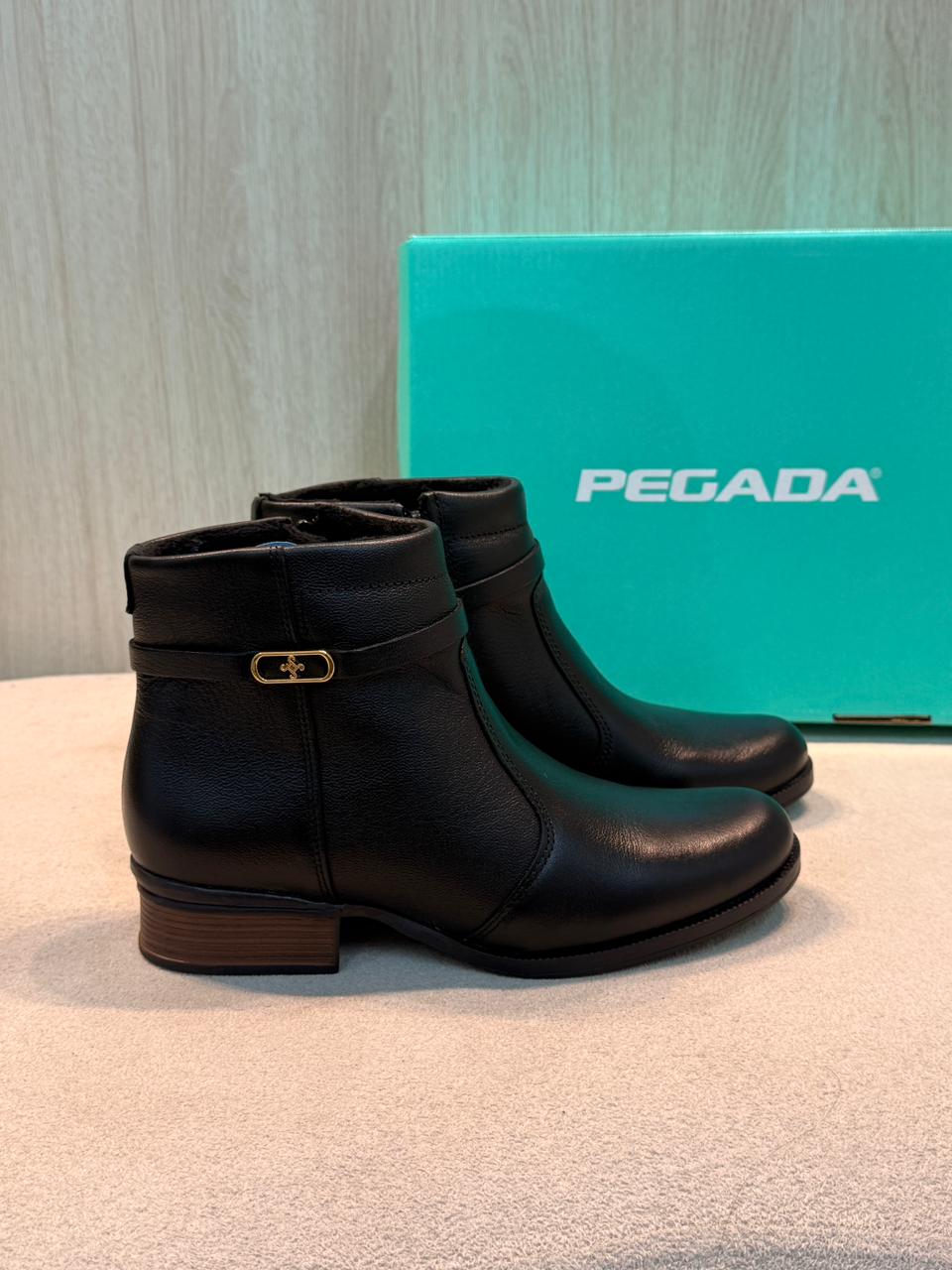 bota pegada feminina preta cano curto conforto premium bota pegada feminina preta cano curto conforto premium