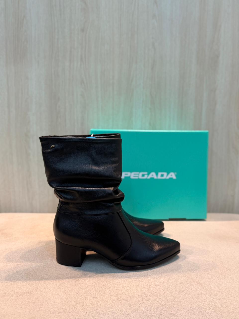 bota pegada feminina preta cano curto conforto premium bota pegada feminina preta cano curto conforto premium