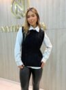 colete modal feminino trançado azul mescla elegance