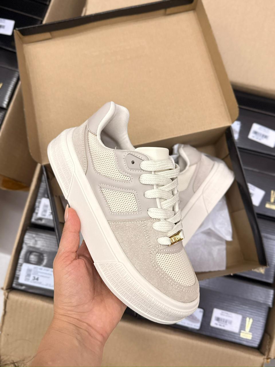 tênis casual feminino vizzano caramelo solado branco tênis casual feminino vizzano caramelo solado branco