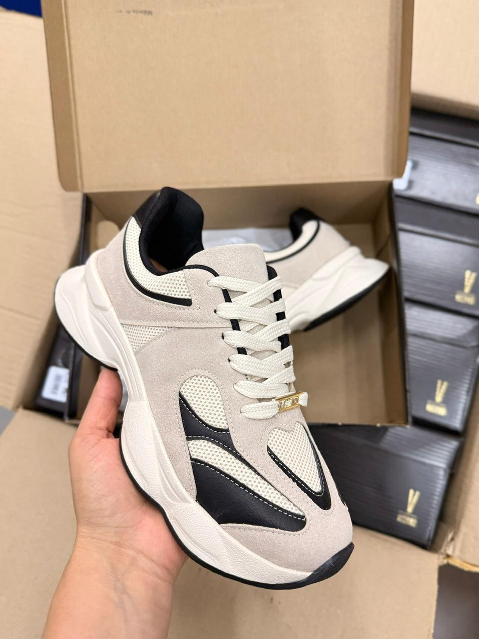 tênis casual feminino vizzano caramelo solado branco