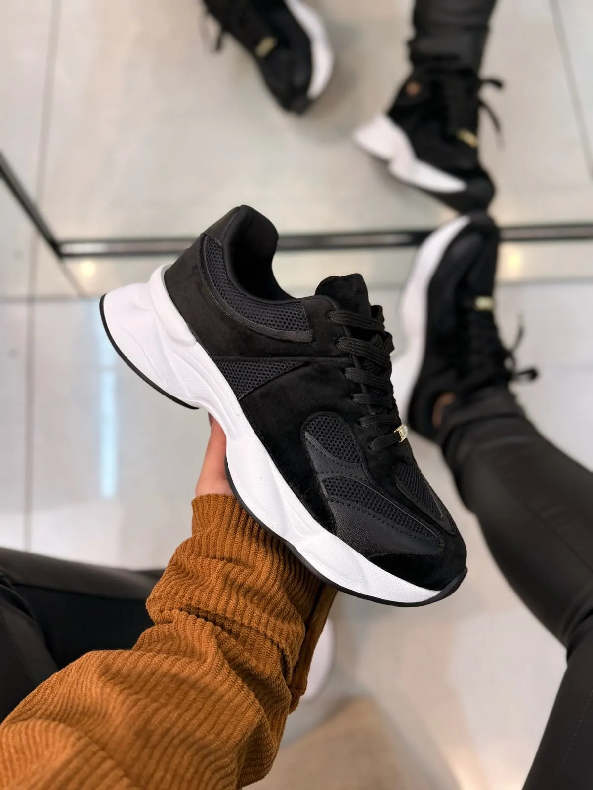 tênis chunky feminino vizzano preto casual moderno tênis chunky feminino vizzano preto casual moderno