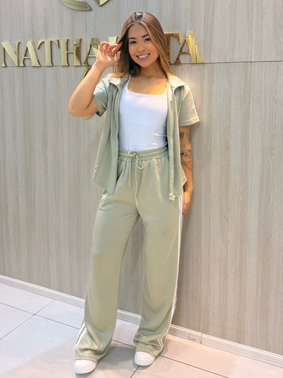 conjunto comfy verde feminino