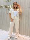 conjunto comfy bege feminino