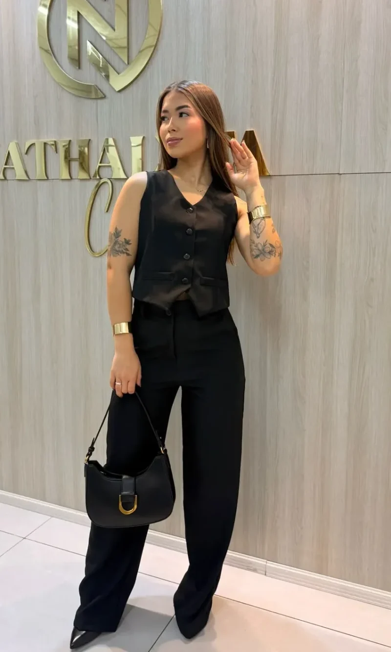 conjunto alfaiataria marrom
